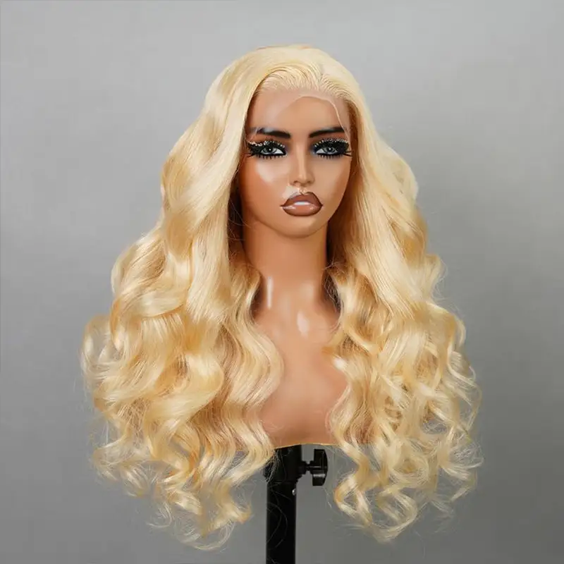 #613 Blonde Loose Body Wave Wig Transparent 13x6 Full Frontal Lace Wig 100% Virgin Human Hair