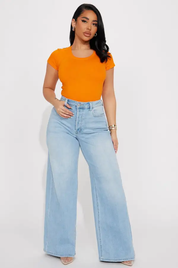 Sabrina Crew Neck Tee - Orange