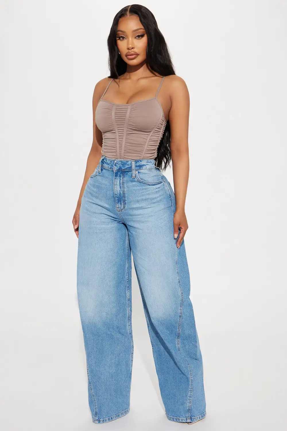 As Good As It Gets Ruched Top - Taupe