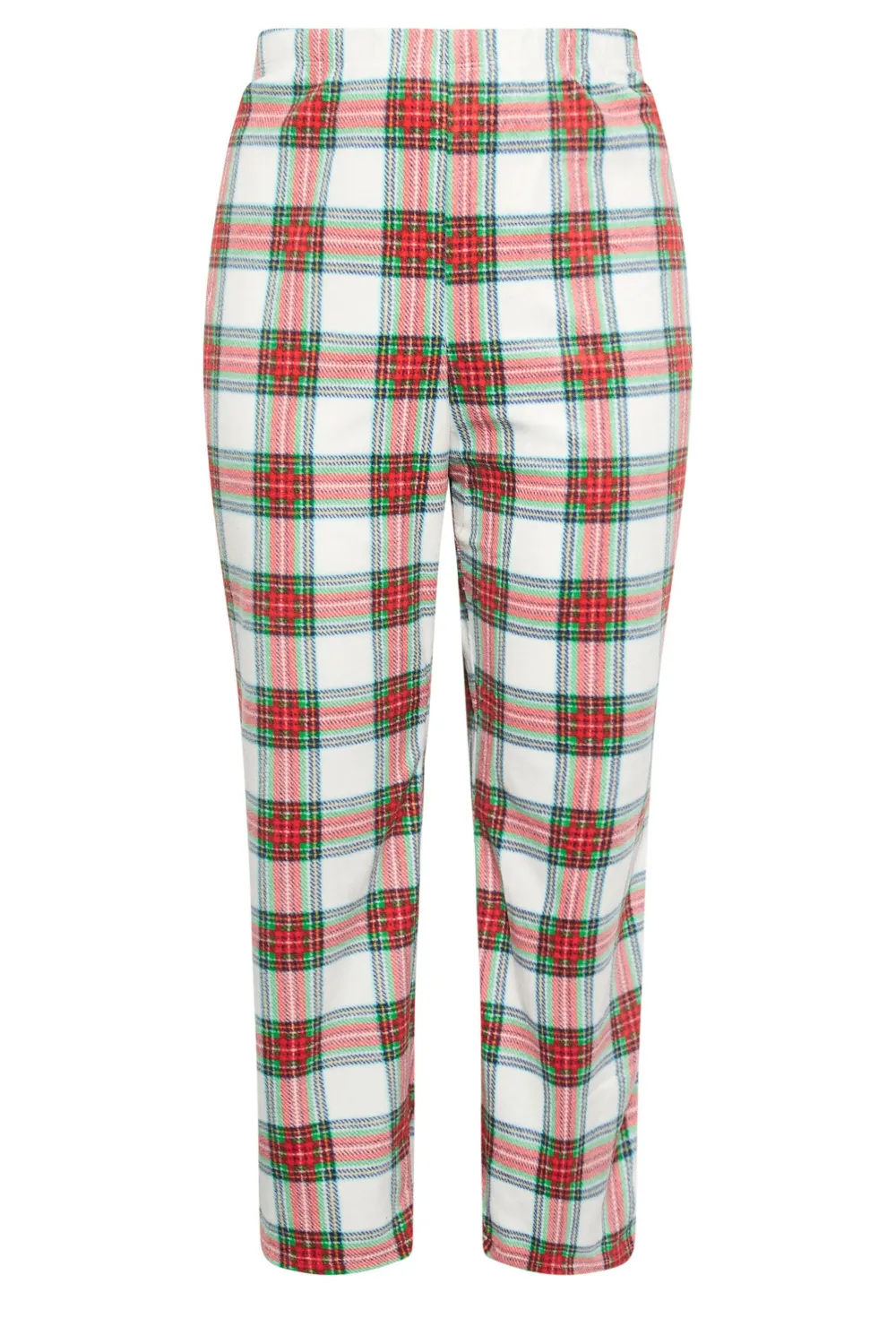 YOURS Curve Red Tartan Print Pyjama Bottoms