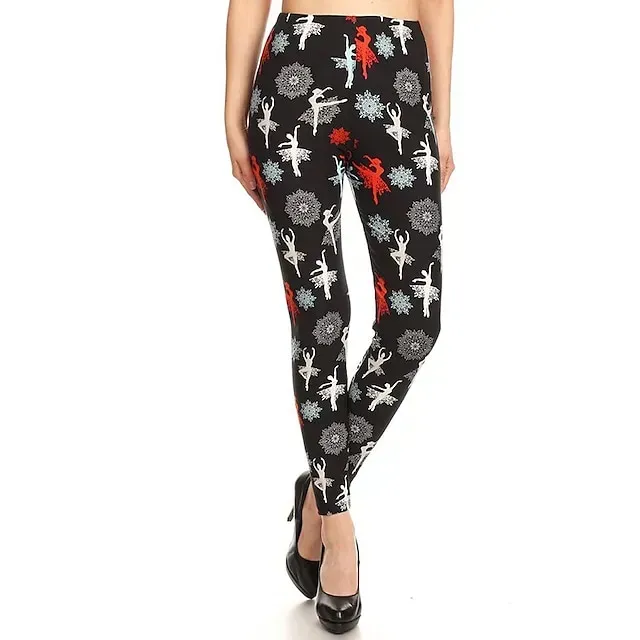 Santa Claus Leggings Jogger Pants Women's Christmas Christmas Christmas Eve Adults' Christmas New Year Eve Polyester Lycra Spandex Pants