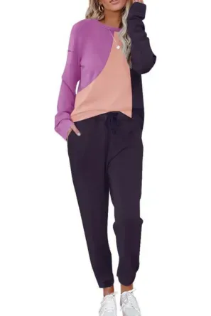 Lounge Sets for Women Two Piece Outfits Sweatsuits Sets Long Pant Loungewear Workout Athletic Tracksuits