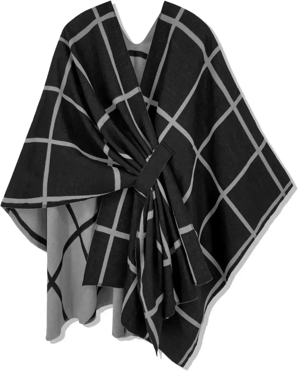 Women's Shawl Wrap Poncho Ruana Cape Open Front Cardigan Shawls for Fall Winter