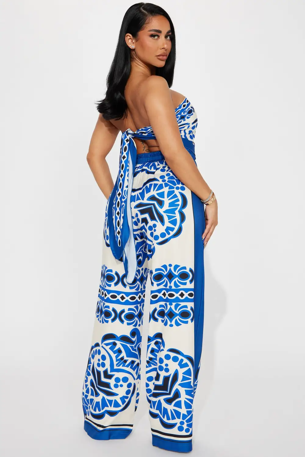 Rosario Pant Set - Royal/combo