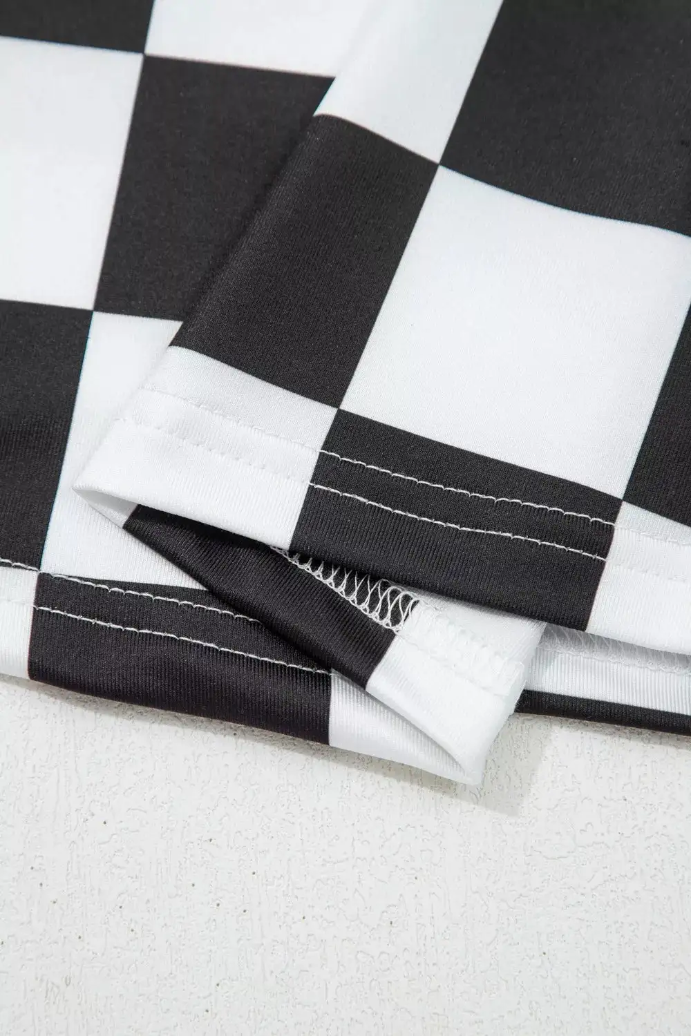 Checkerboard Printed Slim Tank Top