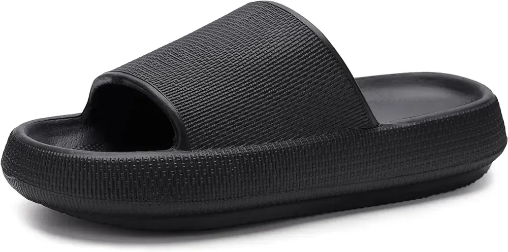 WHITIN Pillow Slippers for Women Non Slip | Cushioned Thick Sole Slides | Quick Drying Bathroom Sandals