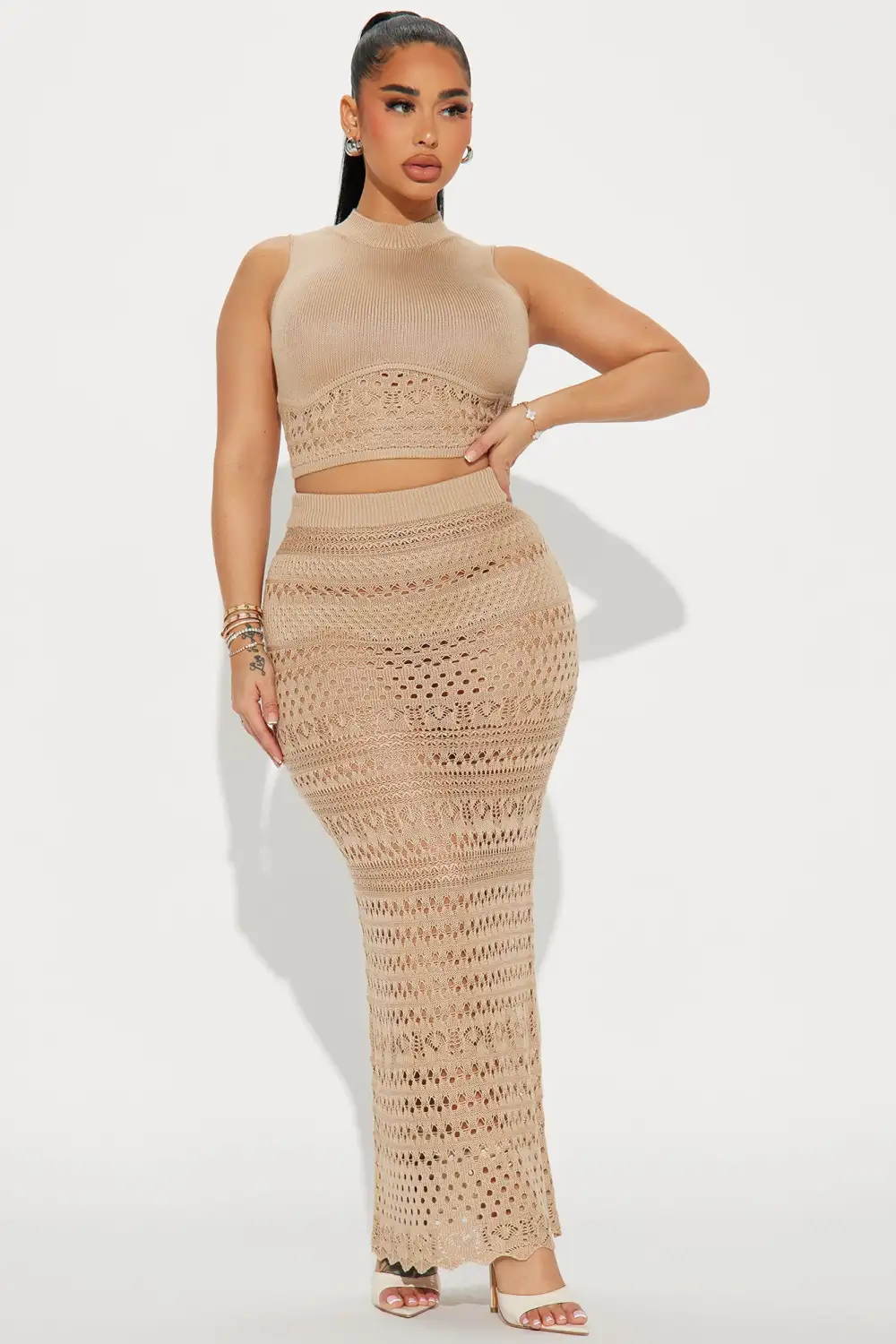 Endless Beauty Skirt Set - Taupe