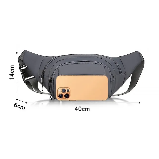 Women's Crossbody Bag Shoulder Bag Belt Bag Nylon Outdoor Shopping Holiday Zipper Large Capacity Waterproof Lightweight Solid Color Black Blue Green