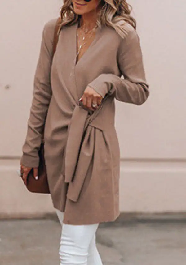 Loose solid Cardigan