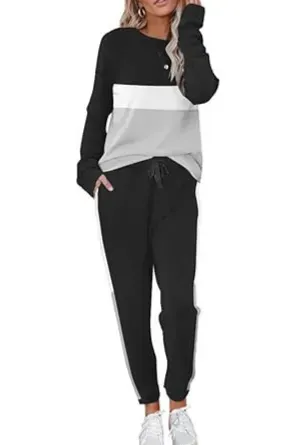 Lounge Sets for Women Two Piece Outfits Sweatsuits Sets Long Pant Loungewear Workout Athletic Tracksuits