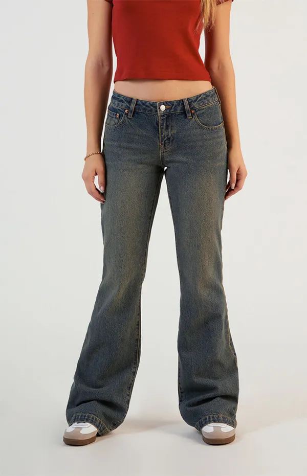PacSun Jade Low Rise Bootcut Jeans Dark Indigo