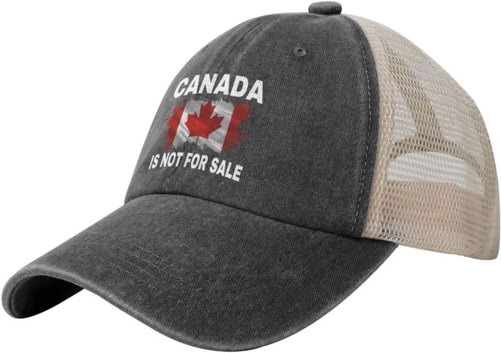 Canada is Not for Sale Hats Denim Mesh Cap
