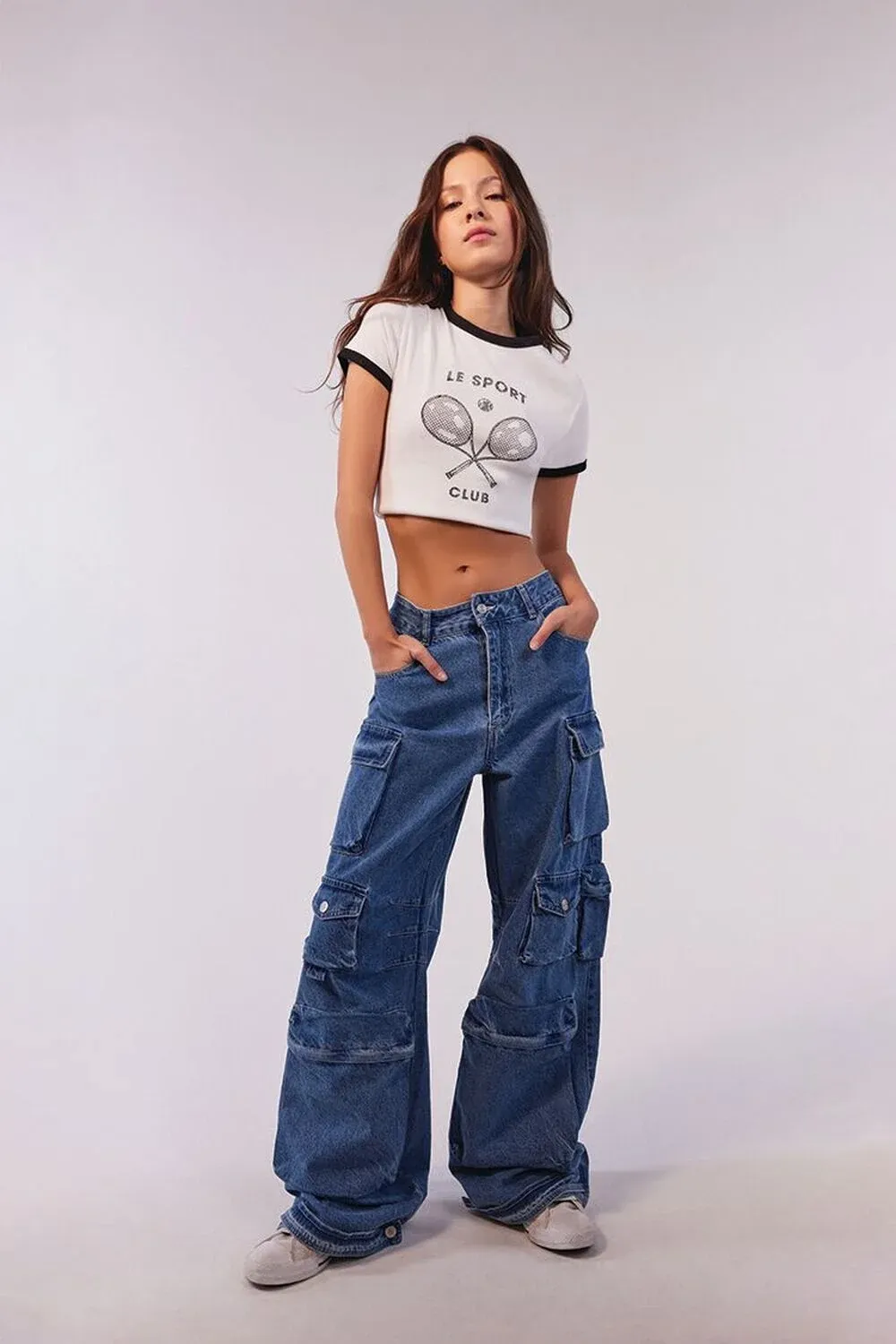 Straight-Leg Cargo Jeans