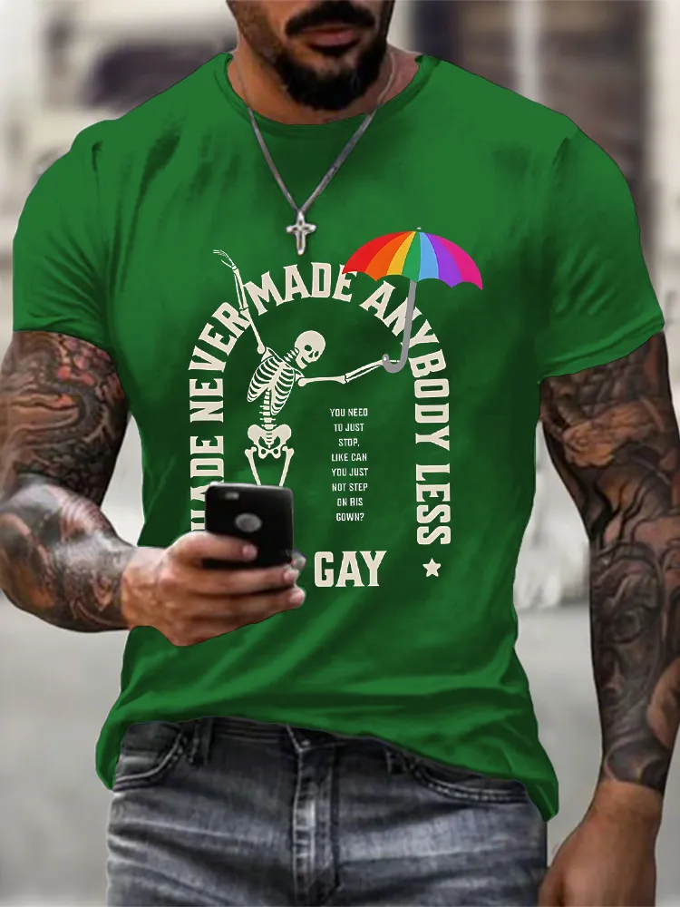 Men'S Round-Neck Short-Sleeved T-Shirt With Shade Never Made Anybody Less Prints