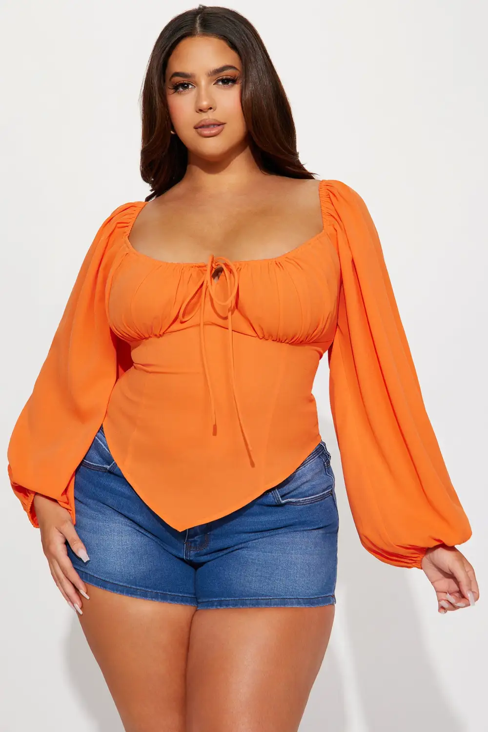 Myrte Blouse Top - Orange