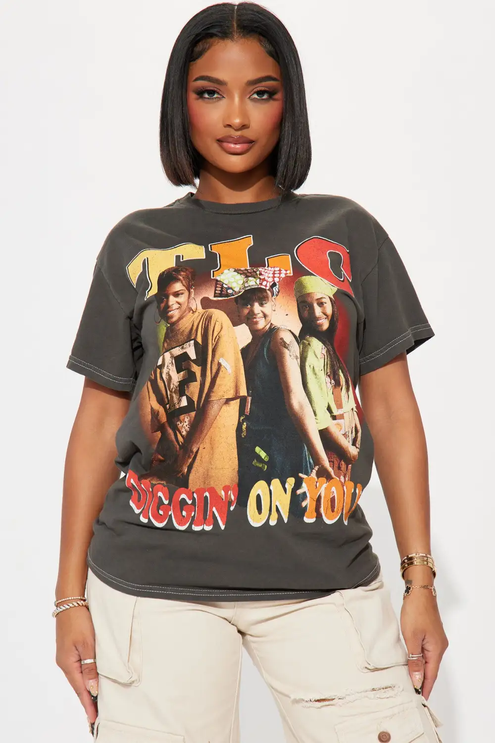 TLC Diggin' On You Graphic Tee - Black Wash