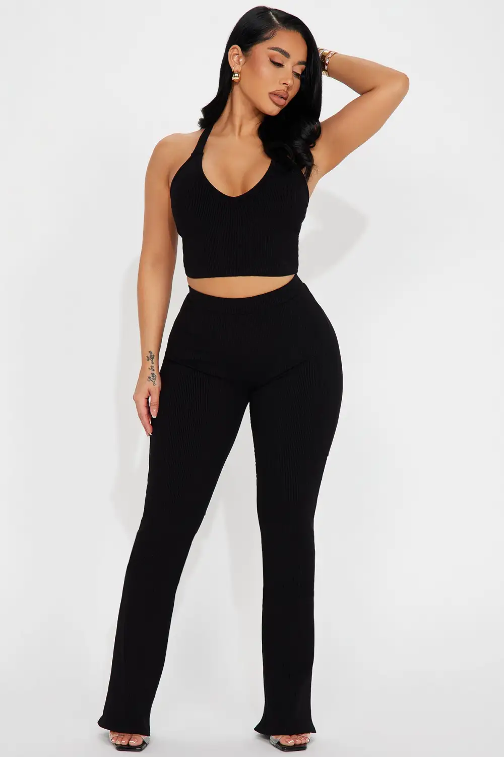 Elliana Snatched Pant Set - Black