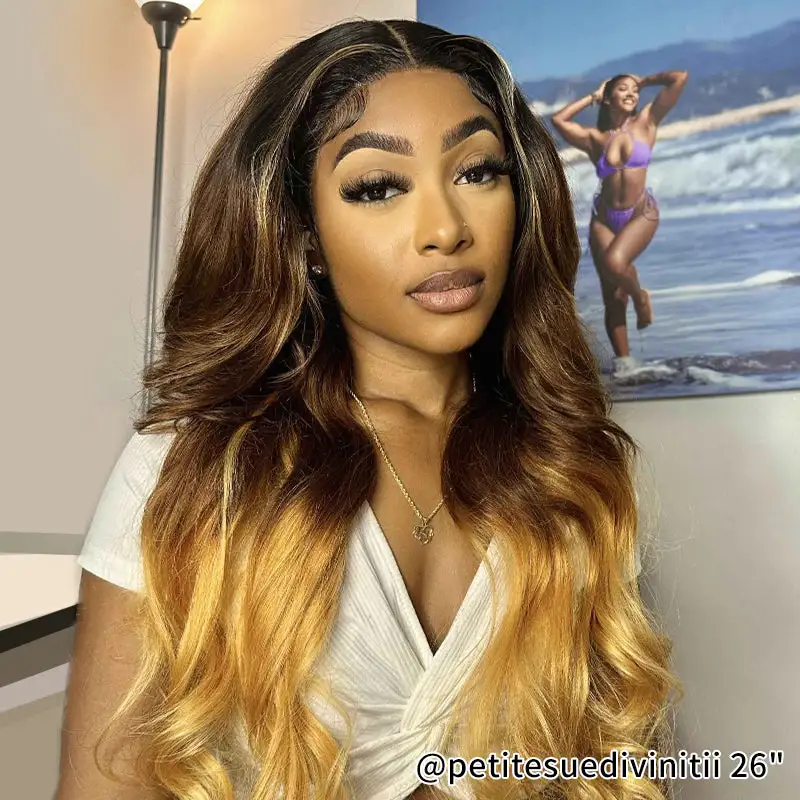 Colored 13×6 Full Lace Frontal Wig 250% Density Sterly Body Wave Lace Front Human Hair Wigs