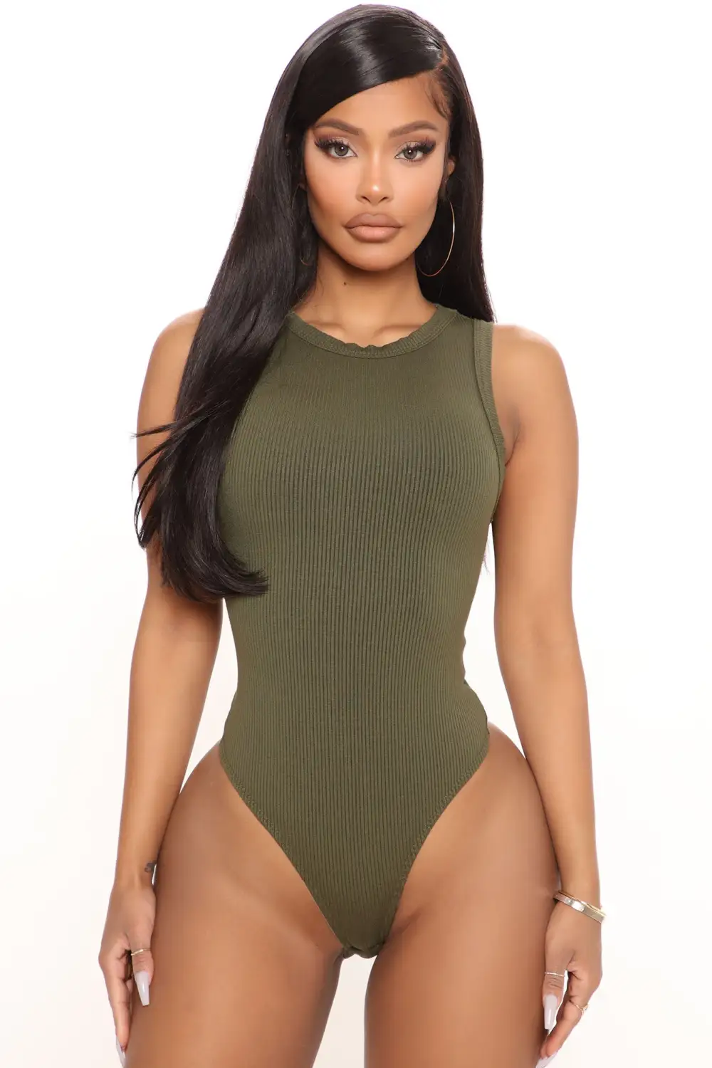 Summer Snatched Bodysuit - Olive