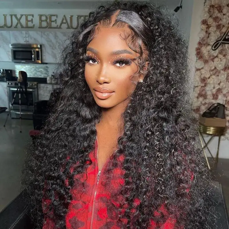 250% Density Long Curly 13×6 Full Frontal Lace Wig Sterly Curly Human Hair Wigs