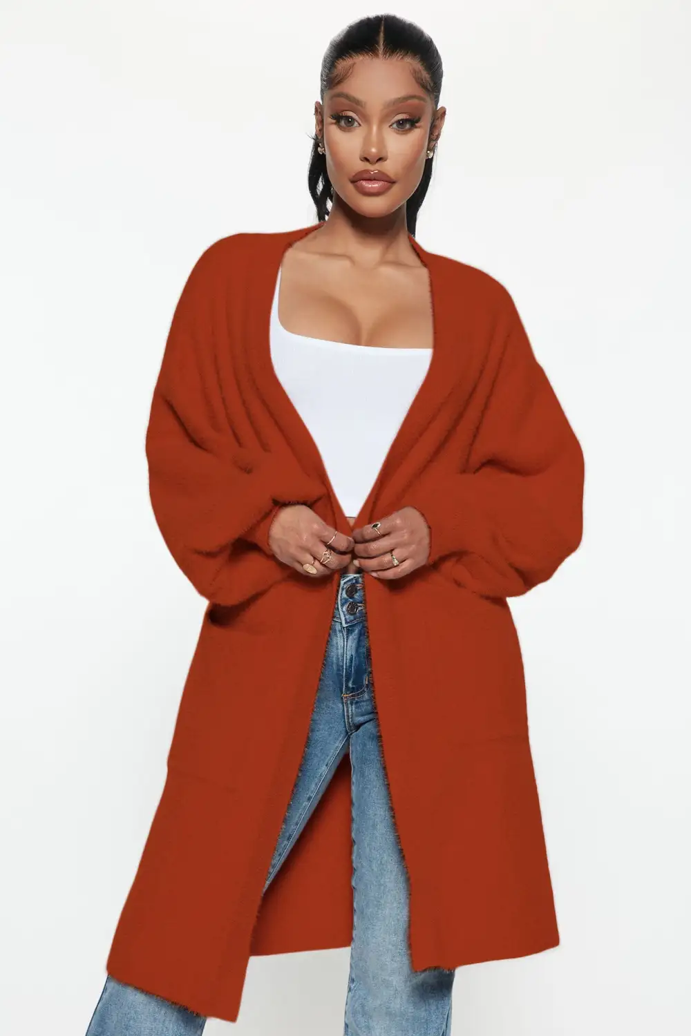 The Lucky One Cardigan - Rust