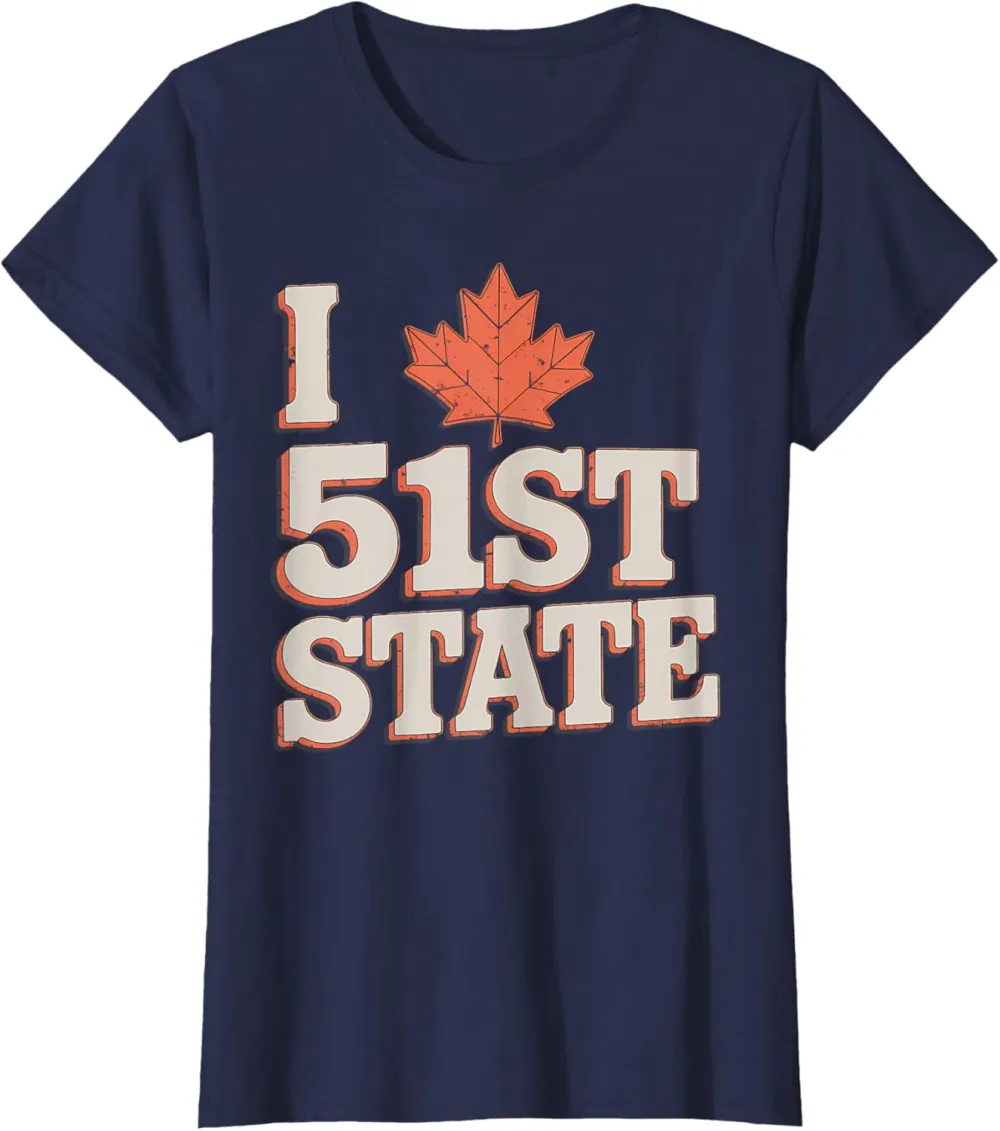I Love 51St State Funny Red Heart Canada 51st State USA T-Shirt