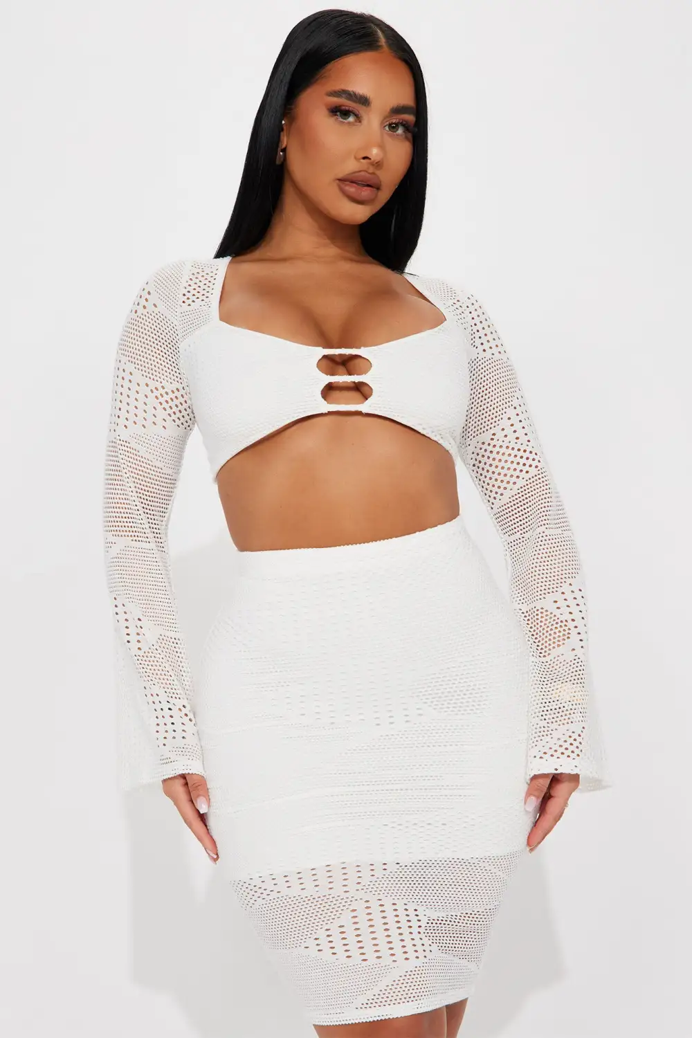 Luciana Skirt Set - White