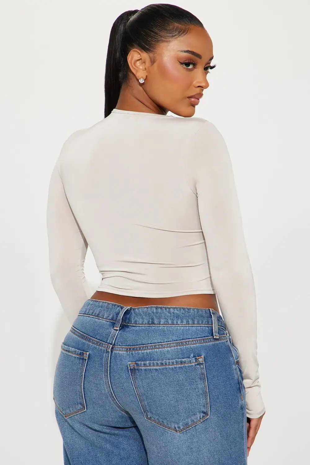 Your Bad Habit Cut Out Top - Stone