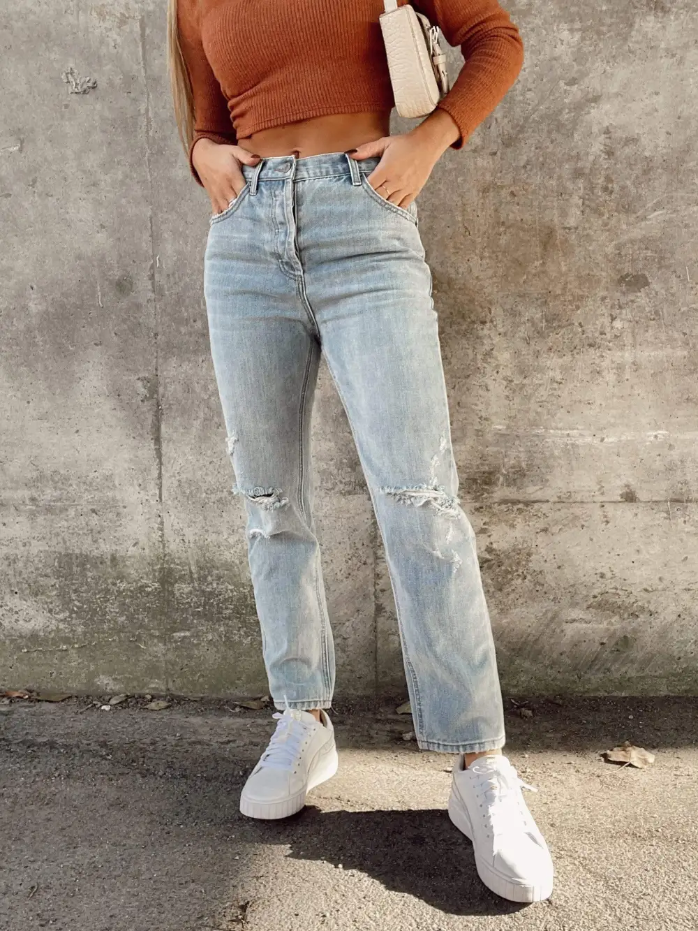 High Waist Girlfriend Denim