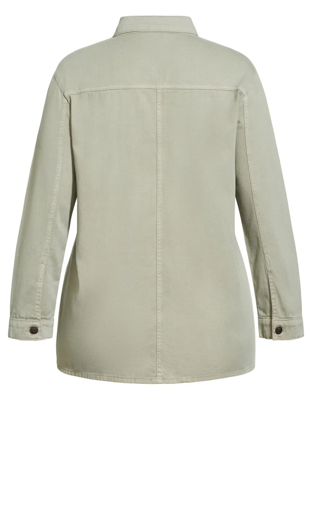 Evans Khaki Green Button Shacket