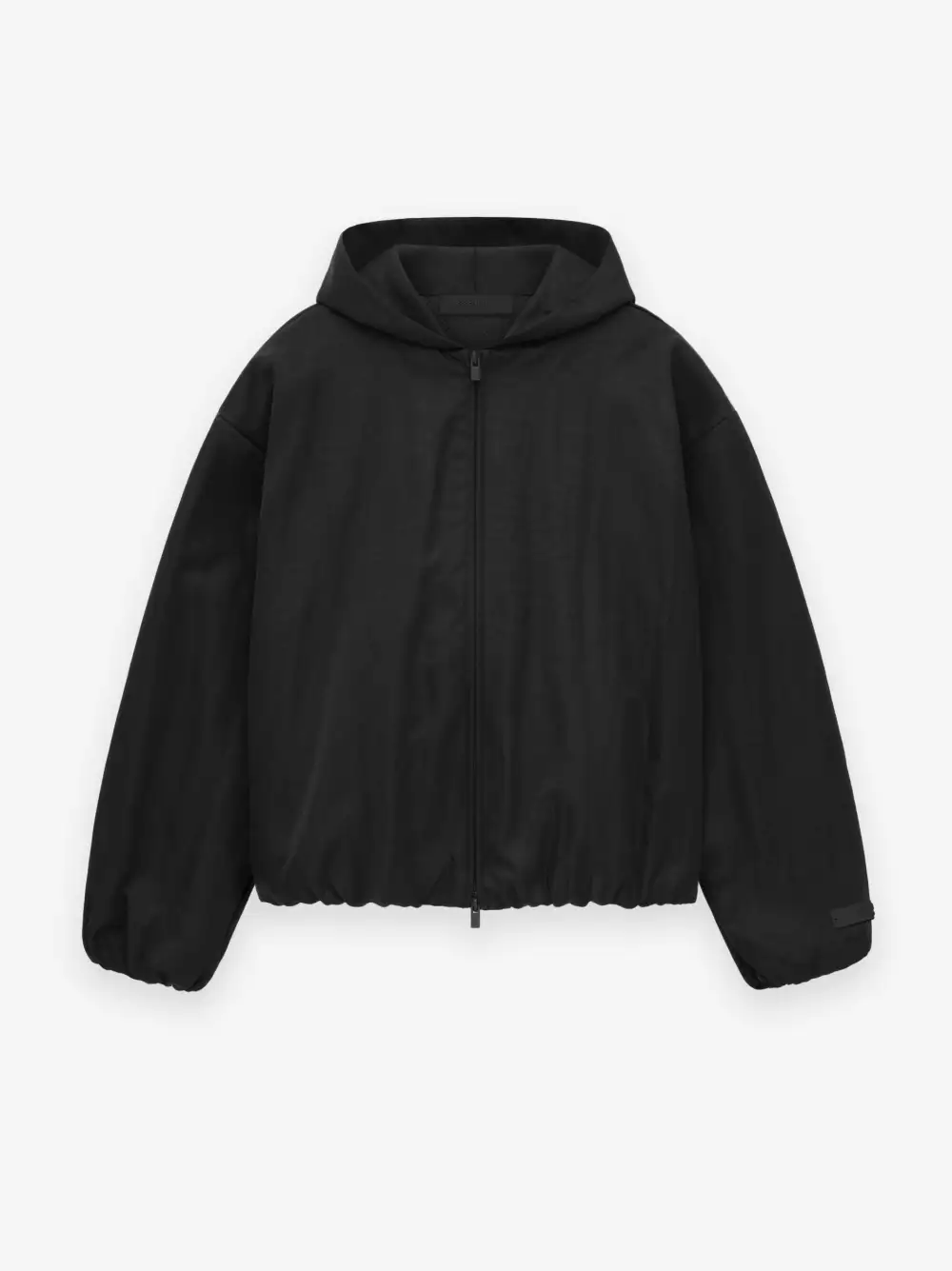 Womens Textured Nylon Hooded Bomber