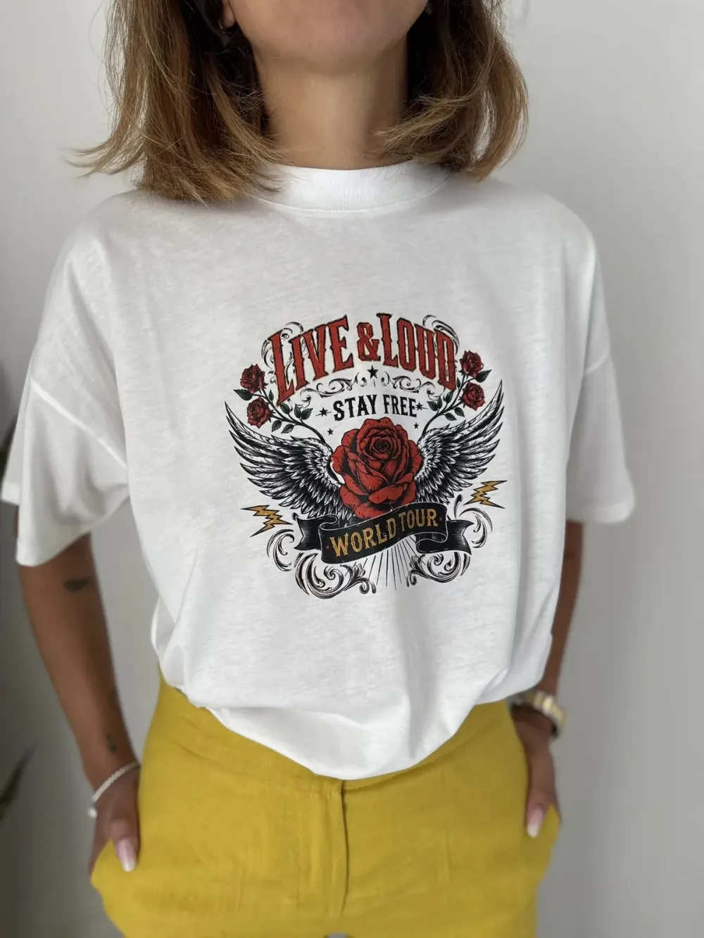 Everyday Graphic Crewneck Cotton Tee Pullover