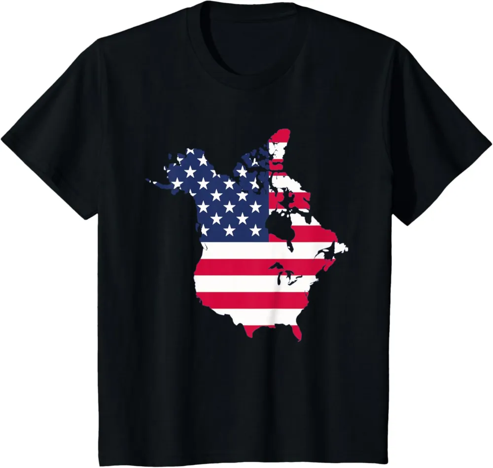 Canada 51st Us State American Flag T-Shirt